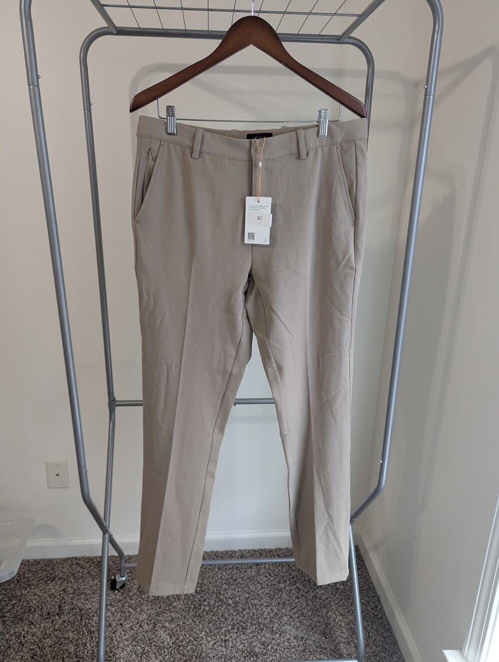 Quince Ultra-Stretch 24/7 Smart Chino Pants Men's 31x32 Sand Dune Stretch NWT